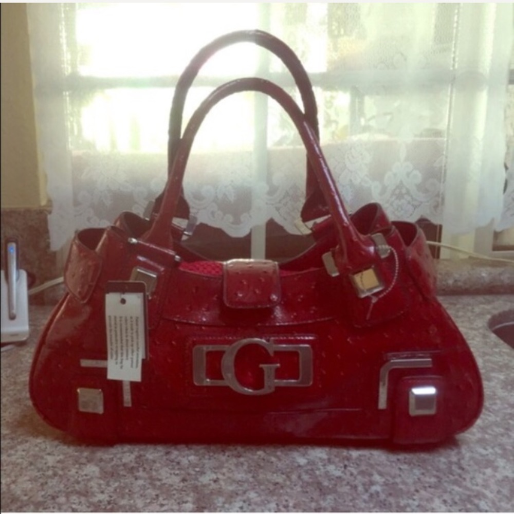 Guess Red Handbag (Red Tampa Shine)